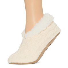 These Mixit women's slipper socks are perfect for chic lounging days at home. Made from soft knit with a faux fur lining, they have grips along the bottom for extra traction. Wear them with pajamas or loungewear.# Pieces In Set: 1 PairFiber Content: 100% AcrylicFabric Description: KnitCare: Hand Wash, Line DryCountry of Origin: Imported Chic Lounge, Slipper Socks, Soft Knits, Womens Slippers, Handbag Accessories, Faux Fur, Women Handbags, Pajamas, Lounge Wear