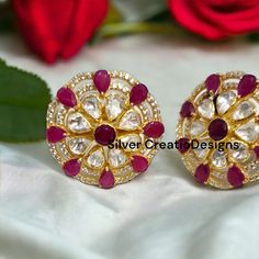 Product Location:- Jaipur, India Product Code :- SC-SPE-1343 Product Weight :- 23.800 grams Product Material :- 925 Sterling Silver Gemstone Used :-  Moissanite (Lab Made), Ruby (Lab Made) Gemstone Color :- White, Red Plating :-  Gold Plating Over Silver  Shipping :- We Offer Economy Shipping. We Assure For 15-20 Days Delivery in Most of The Parts of the Globe but Some Places Can Even Go Up-to 25 Days. Returns :-  We Try Our Best to Fulfill All The Needs and Quality Check That is Related with a Silver Earrings With Lab-created Ruby For Anniversary, Gift Silver Earrings With Lab-created Ruby, Lab-created Ruby Gemstone Earrings For Gift, White Ruby Round Earrings, Silver Lab-created Ruby Earrings For Anniversary, Ruby Stud Earrings, Ruby Earrings Studs, Earrings Antique, Handmade Jewelry Gift