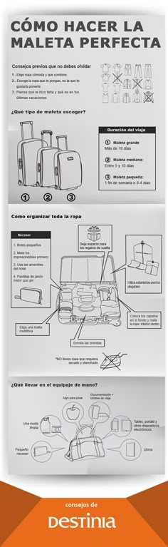 an instruction manual for the luggage system, with instructions on how to use and where to put