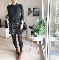 Black Tights, Look Fashion, Pretty Outfits, Work Outfit, Spring Outfits