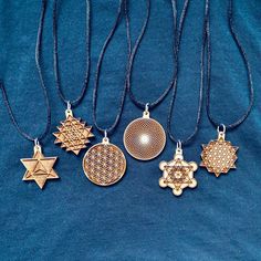 Sacred Geometry Symbols, Metatron's Cube, Metatrons Cube, Necklace Wood, Sri Yantra, Wood Pendant, Geometric Pendant, Lost Wax, Flower Of Life