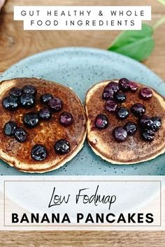 2 low fodmap banana pancakes with blueberries on a plate Low Fodmap Breakfast, Pancakes With Blueberries, Fodmap Breakfast, Low Fodmap Snacks, Fodmap Snacks, Light Breakfast, Coconut Milk Recipes, Blueberries Smoothie, Low Fodmap Recipes