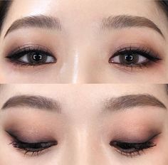 Monolid Eyeliner, Teknik Makeup, Korean Makeup Tips, Makeup Asian, Eyeliner For Beginners, Korean Eye Makeup, Makijaż Smokey Eye, Asian Eye Makeup, Asian Eyes