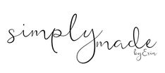 the word simply made written in cursive handwriting on a white background with black ink