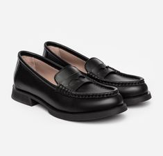 Black leather loafers are one of the types of basic women's shoes. Currently, they are at the peak of relevance for both women and men. Stylish women's loafers made of 100% genuine Italian leather. Pleasant and light weight, comfortable and convenient pad. Suitable for narrow and medium fullness of the foot. Thanks to the natural composition of the material, the foot breathes. Black Plain Toe Loafers For Work, Black Slip-on Oxfords For Work, Black Slip-on Loafers For Work, Black Loafers For Work, Black Plain Toe Moccasins For Work, Black Plain Toe Flats For Work, Black Plain Toe Tassel Loafers For Work, Black Moccasins With Rubber Sole For Work, Black Closed Toe Tassel Loafers For Work