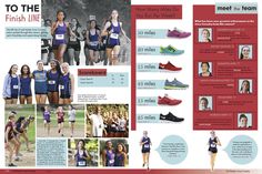 a brochure with pictures of women running