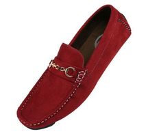 Amali Style Ecker Crimson Ultrasuede Driver features a plush upper with a gold chain ornament. This driving moccasin style shoe is a comfort classic! Black Ultrasuede Upper Slip-On Style Manmade Driver-Style Outsole Burgundy Style, Moccasins Style, Moccasins Mens, Comfortable Slippers, Driving Moccasins, Driving Shoes, Mens Casual, Monk Strap, Trendy Shoes