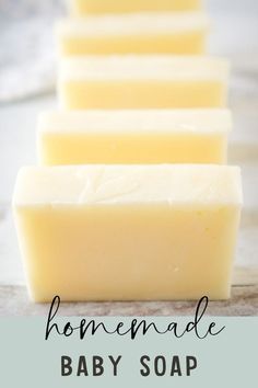 homemade baby soap recipe with text overlay