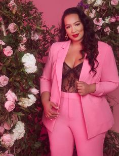 Plus Size Pink Suit, Plus Suits For Women, Plus Size Party Outfit, Florida Fits, Plus Size Winter Dresses, Hoco 2023, Pink Cosmos, 2piece Outfits, Blazer Pink