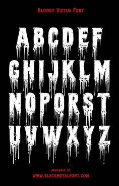 Black Metal Font, Brutal Design, Zombie Logo, Blood Font, Chicano Tattoos Lettering, Tshirt Graphics, T Shirt Fonts, Nightmare Before Christmas Drawings