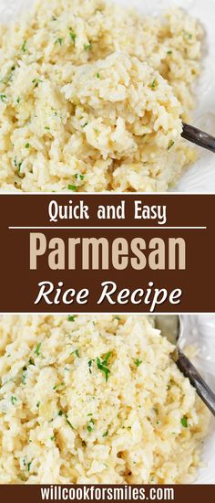 parmesan rice recipe is an easy and delicious side dish that's ready in under 30 minutes