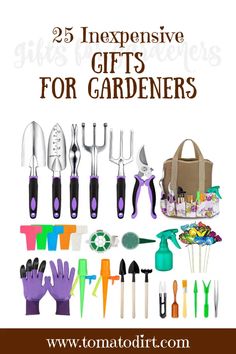 gardening gifts for gardeners with text overlay