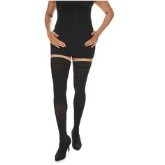 Relax and let our Microfiber Opaque Knee-High Stockings do the work. Total comfort extends from thigh to ankle to keep your legs secure, offering a breathable and ultra-comfortable microfiber design and comfy silicone stay-put cuffs that hold up to your busy life. A satin-sheer, low denier appearance ensures day-through-night style that won't run. Supportive Fitted Nylon Bottoms, Thigh High Shapewear Legwear, Compression Thigh High Stockings, Stretch Nylon Thigh High Legwear, Compression Thigh High Shapewear Bottoms, Stretch Nylon Thigh High Socks, Fitted Thigh High Shapewear Hosiery, Stretch Thigh High Nylon Socks, Solid Color Thigh High Nylon Legwear