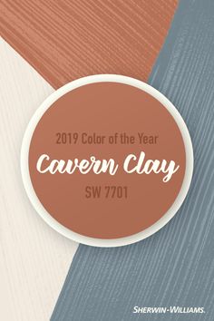 the color of the year is brown, blue and white with an orange circle on it