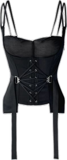 Fitted Corset Belt With Straps, Black Overbust Corset Belt With Straps, Black Underbust Corset Belt With Straps, Fitted Sleeveless Corset With Hook And Eye Closure, Fitted Corset With Hook And Eye Closure, Fitted Front Lace-up Corset, Stretch Corset With Boned Bodice, Elegant Sleeveless Corset With Hook And Eye Closure, Overbust Straps Corset