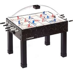 the carroni ice hockey table is made from marble and features two goalies on each side