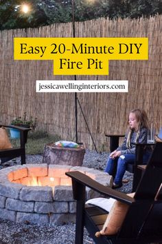 Today I want to share an ultra-simple tutorial for a quick and easy DIY fire pit. The girls and I love roasting marshmallows, and our backyard was just begging for a fire pit. We’ve actually built this same pit at each of the three houses we’ve lived in, plus my parent’s beach house.