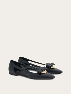 Cut out ballet flat with Drop Bow ornament - Shoes - Women Ballet Flat, Shoes Women, Cute Fashion, Salvatore Ferragamo, Ballet Flats, New Collection, Cut Out, Ballet, Women Shoes