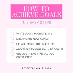 how to achieve goals in 5 easy steps