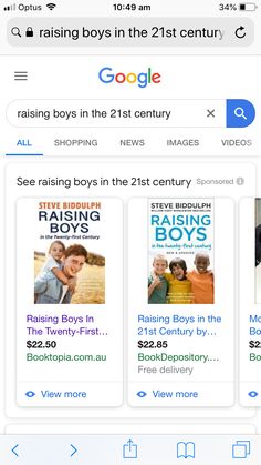 an iphone screen showing the google search for children's books and toys in stores