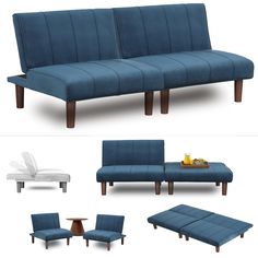 a set of three different couches and chairs