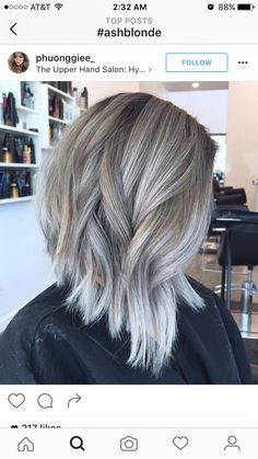 Different Color Highlights, Ashy Brown Highlights, Grey Blending Highlights, Highlights For Gray Hair, Ash Blonde Hair With Highlights, Maroon Highlights, Ashy Brown, Cool Blonde Highlights