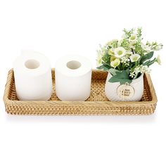 PRICES MAY VARY. Natural Material - The attractive bathroom tray is made of rattan and made by hand, the Natural and environment friendly material is especially suitable for families use. Versatile - This pretty and functional tray can not only be used as toilet tank top holder to put tissue, toilet paper, hand towel, candle, toiletries, wipes, cosmetic freshener and so on, but also can be used as storage basket bin for many uses in your home everywhere. Fashionable & Practical - The stylish and Rattan Bathroom Vanity, Toilet Tank Tray, Rattan Bathroom, Paper Hand Towels, Bathroom Vanity Tray, Toilet Sink, Toilet Paper Storage, Wicker Tray, Bathroom Tray