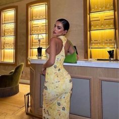 Dress Up Or Down. Perfect For Beach/ Resort Wear With Slippers Or A Night Out In Heels Beach Resort Wear, Resort Wear Beach, Dress Night Out, Backless Maxi Dress, Backless Maxi Dresses, Beach Resort, Zara Dresses, Yellow Floral, Yellow Dress