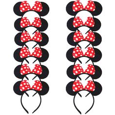 PRICES MAY VARY. Design: Large Minnie Mouse black ears, attached red bow with white polka dot. Size: One size fits most girls, from toddler to teens Package: 12 Pieces Ideal for Parties such as birthdays, Minnie Mouse Theme Party, Costume Party Accessories Great for birthday party favors and head assessories Ideal for Parties such as birthdays, Minnie Mouse Theme Party, Costume Party Accessories and party favors. Package of 12 Birthday Costume Party, Red Bow Headband, Minnie Mouse Theme Party, Birthday Costume, Polka Dot Headband, Minnie Mouse Theme, Mouse Rat, Minnie Mouse Ears