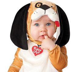 a baby dressed in a dog costume with the caption poshmark $ 27