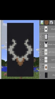 Deer Banner Minecraft, Minecraft Statues, Mc Builds, Minecraft Blocks