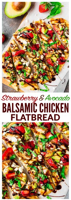 this is an image of balsamic chicken flatbread