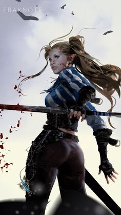 Female Elf, Arte Robot, Game Inspiration, Fantasy Warrior, Dnd Characters, Anime Poses, Character Portraits