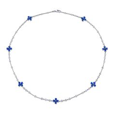 10.37ctw Sapphire & Diamond Necklace Formal Briolette Sapphire Necklace, Sapphire Diamond Necklace, Daisy Mae, True Winter, Sapphire Diamond, Diamond Jewelry, Special Events, Diamond Necklace, Daisy