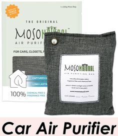 Moso Natural Air Purifying Bag 200g. A Scent Free Odor Eliminator for Cars, Closets, Bathrooms, Pet Areas. Premium Moso Bamboo Charcoal Odor Absorber. Two Year Lifespan! (Charcoal Grey) Bamboo Charcoal Bags, Room Deodorizer, Odor Absorber, Charcoal Bags, Small Closet Space, Pet Area, Moso Bamboo, Air Purifying