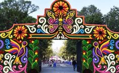 an elaborately decorated entrance to a park