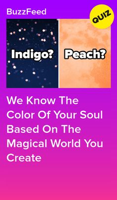 an image with text that reads, we know the color of your soul based on the magic world you create