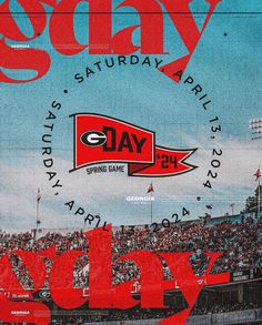 an image of a stadium with the words jay on it and people in the stands