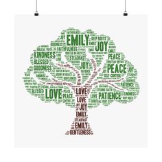 a tree with words written in different languages