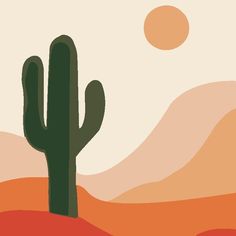 a cactus in the desert with mountains in the background