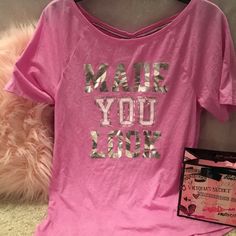 Victoria’s Secret Size Extra Small Tp. Made You Look Smoker Victoria Secret Fashion Show 2015 Nyc T-Shirt/Top Nwt. #1v Victoria's Secret Crew Neck T-shirt, Victoria's Secret Pink Tops With Letter Print, Victoria's Secret Pink Letter Print Top, Pink Letter Print Top By Victoria's Secret, Victoria's Secret Casual Short Sleeve Top, Casual Short Sleeve Tops By Victoria's Secret, Trendy Victoria's Secret Crew Neck Top, Trendy Victoria's Secret Cotton Tops, Victoria's Secret Trendy Cotton Tops