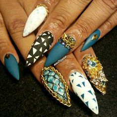 Season Nails, Sassy Nails, Nail Blue, Animal Print Nails, Design Nails, Nail Beauty, Nails Makeup, Short Acrylic Nails Designs