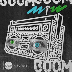 a poster with an image of a boombox and the words soundson on it