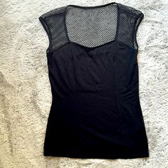 Like New! Never Worn! Black Summer Vest Top, Black Vest Top For Summer, Summer Tank Top With Mesh Back, Summer Mesh Back Tank Top, Mesh Back Tank Top For Summer, Chic Summer Mesh Top With Mesh Back, Casual Summer Tank Mesh Top, Casual Tank Top With Mesh Back, Casual Stretch Tank Top With Mesh Back