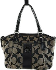 Coach Black Satchel With Handle Drop, Casual Black Coach Bag, Casual Black Bags With Branded Hardware, Casual Black Bag With Silver-tone Hardware, Purse Black, Satchel Purse, Miss A, Make It, Satchel