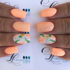 Beach Nail Designs, Fun Summer Nails, Summer Nails Beach, Summer Gel Nails, Manicure Gel, Cute Nail Art Designs, Purple Nail, Cute Acrylic Nail Designs