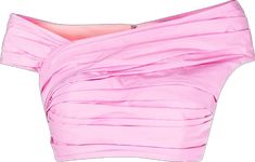 Pink Off-shoulder Crop Top For Party, Chic Pink Ruched Crop Top, Pink Cropped Top For Evening, Pink Crop Top For Spring Evening, Pink Ruched Crop Top For Spring, Pink Evening Crop Top, Off Shoulder Crop Top, Shoulder Crop Top, Cropped Top