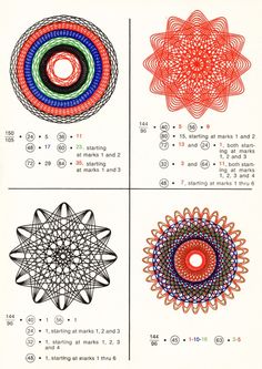 four different types of circular designs