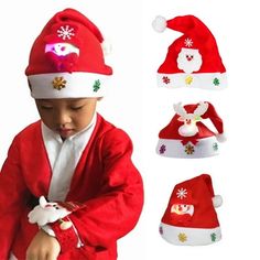 Description: This Christmas hat with 3D snowflake decorative design, with plush Christmas elements doll, new and unique and creative, very popular with children. This hat is designed for Christmas, fine workmanship, eye-catching, can create the festive atmosphere, perfect for Christmas dress up, can make you in the crowd extra conspicuous. It is constructed of cloth material. There are 2 sizes and 4 styles for you to choose from. It is suitable for Christmas, party. Item Name: Glowing Xmas Hat M 3d Snowflake, Christmas Dress Up, 3d Snowflakes, Santa Claus Reindeer, Holiday Party Favors, Holiday Hats, Santa Claus Hat, Christmas Party Supplies, Christmas Plush