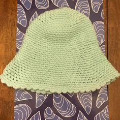 Free People Crocheted Bucket Hat. Soft 100% Cotton. Light Blue. New Without Tags. Spring Crochet Cloche Hat, Blue One-size Sun Hat For Spring, Casual Blue Cloche Hat With Short Brim, Blue Sun Hat For Spring, Spring Casual Cloche Bucket Hat, Casual Cloche Bucket Hat For Spring, Blue One-size Spring Crochet Hat, Casual Spring Cloche Bucket Hat, Casual Blue Brimmed Cloche Hat